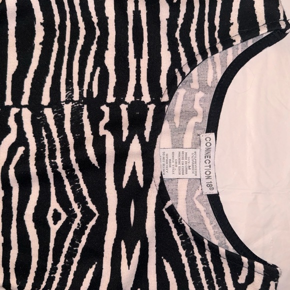 Connection 18 Black and White Mini Dress with Yellow Accents - Picture 5 of 8